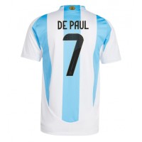 Dres Argentína Rodrigo De Paul #7 Domáci Copa America 2024 Krátky Rukáv